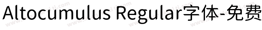 Altocumulus Regular字体字体转换